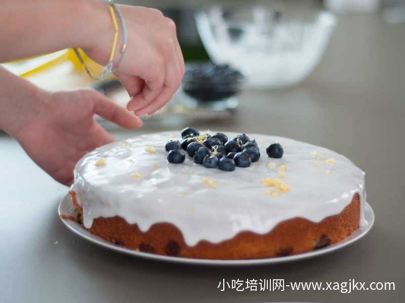 柠檬蓝莓蛋糕【制作方式】